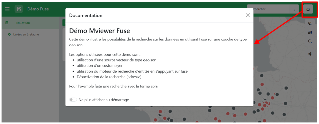Panneau "Documentation"