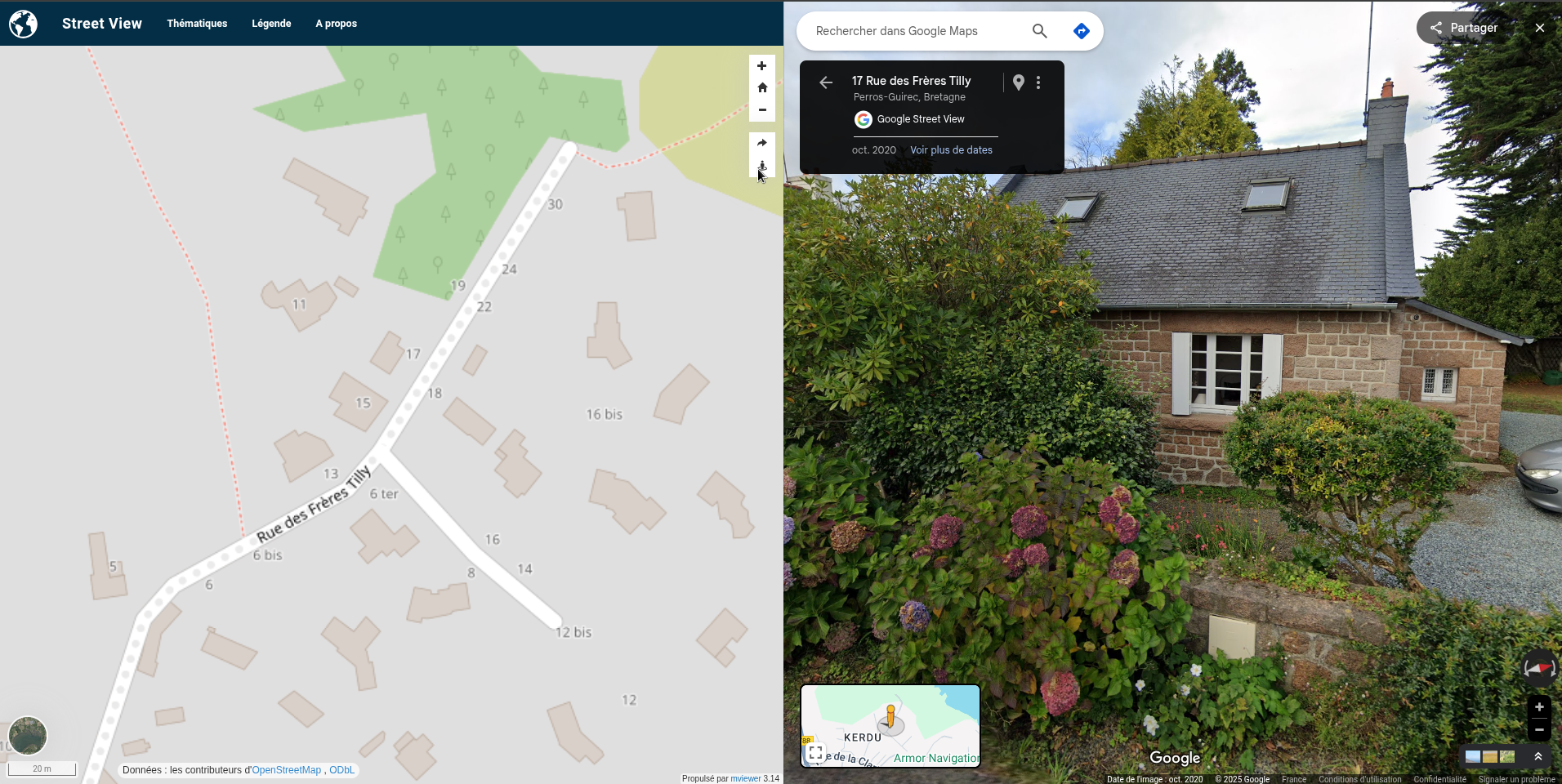 Vue panoramique - Google Street View